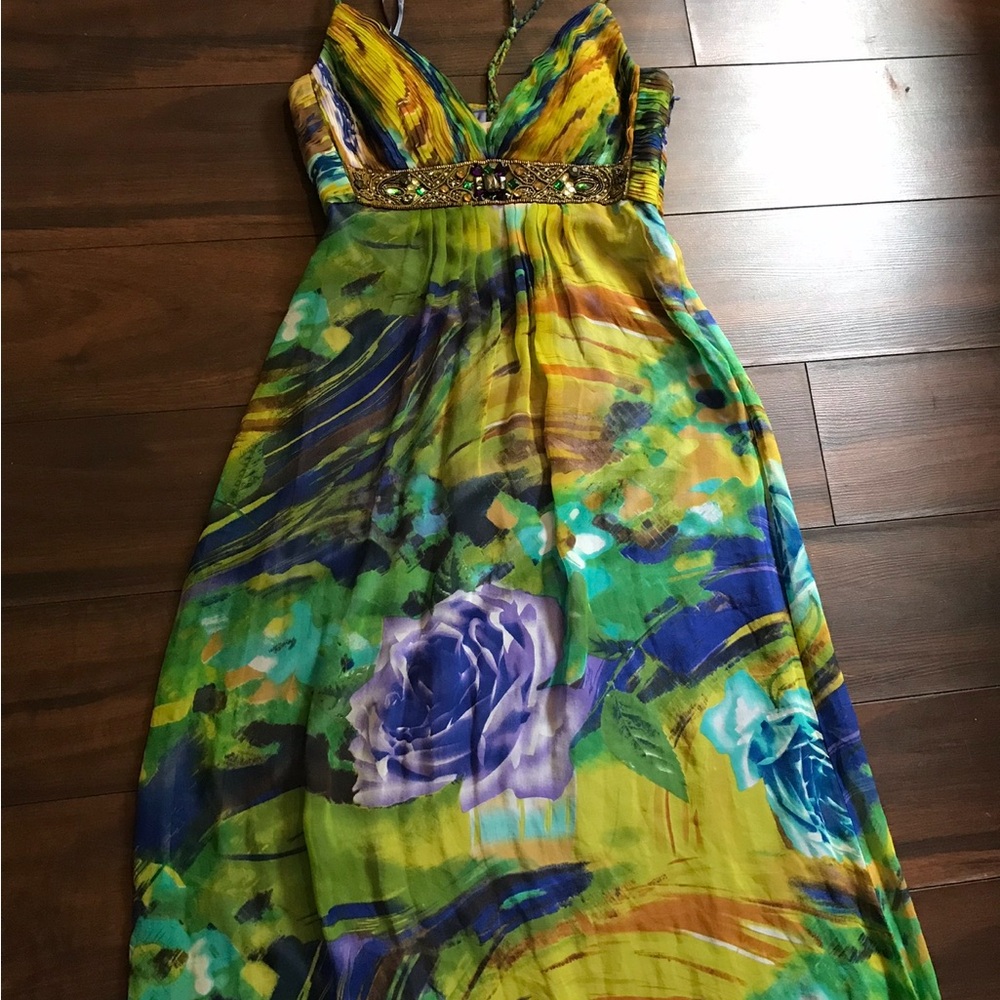 Floral Multicolor Maxi Dress